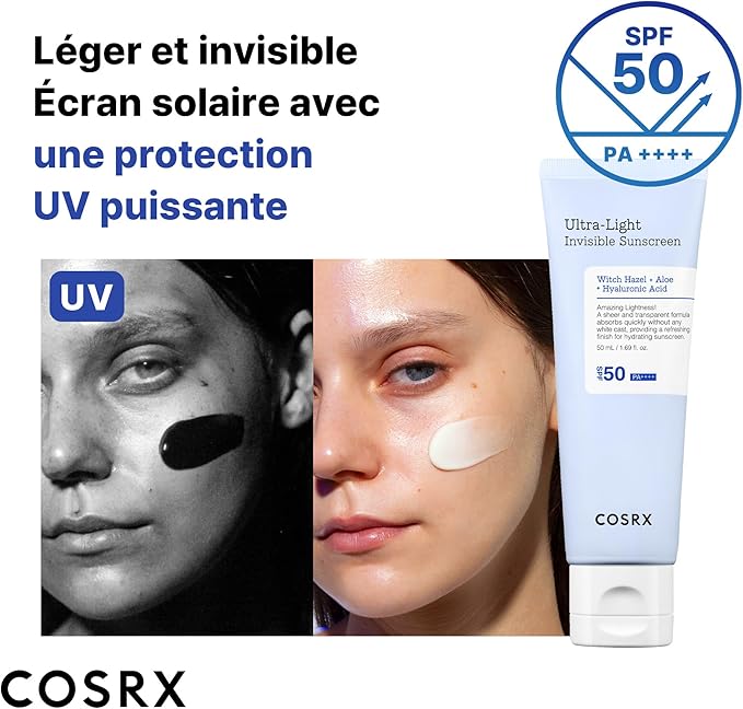 COSRX Ultra-light Invisible Crème Solaire Hydratante Ultra Légère