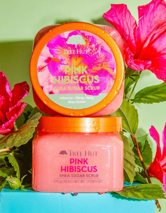 Pink hibiscus shea sugar scrub