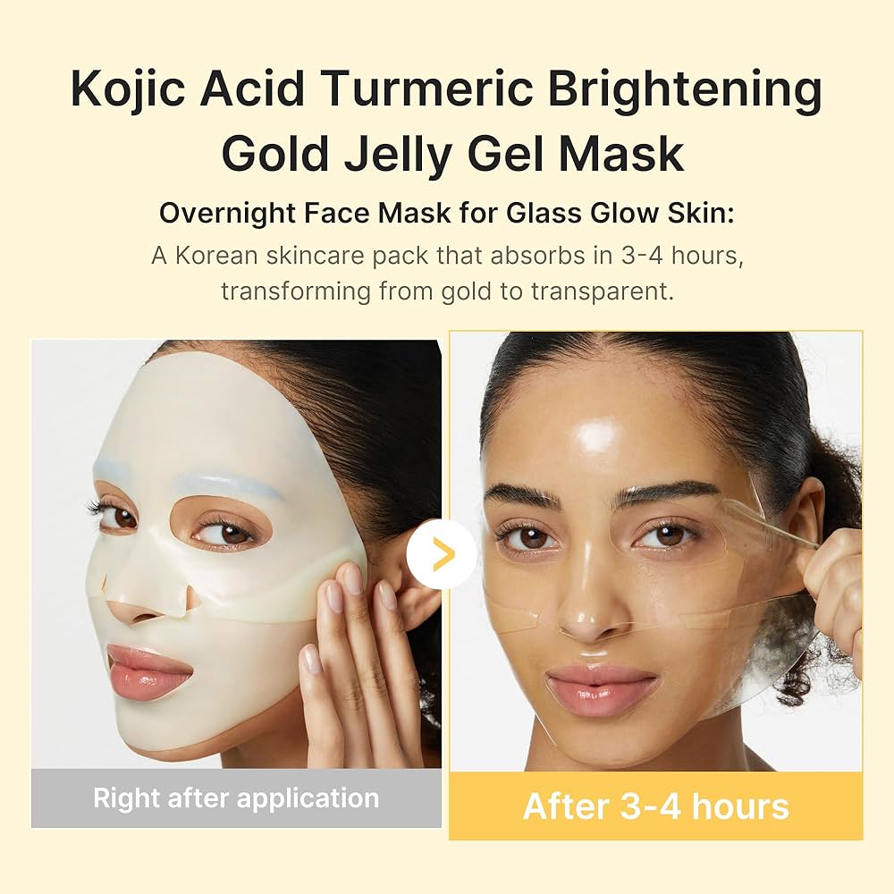 Kojic Acid Turmeric Brightening Gel Mask 4pcs