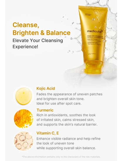 Medicube Facial Cleanser Turmeric Capsule Foam Cleanser