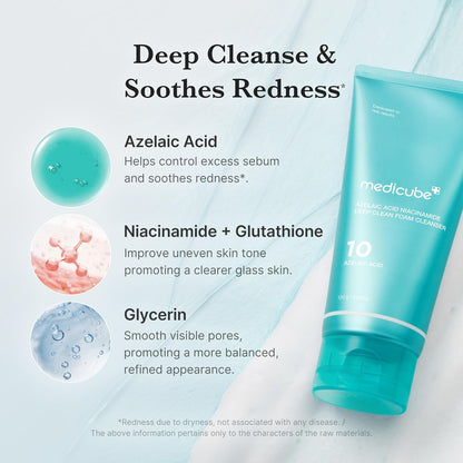 Azelaic Acid Niacinamide Deep Clean Foam Cleanser