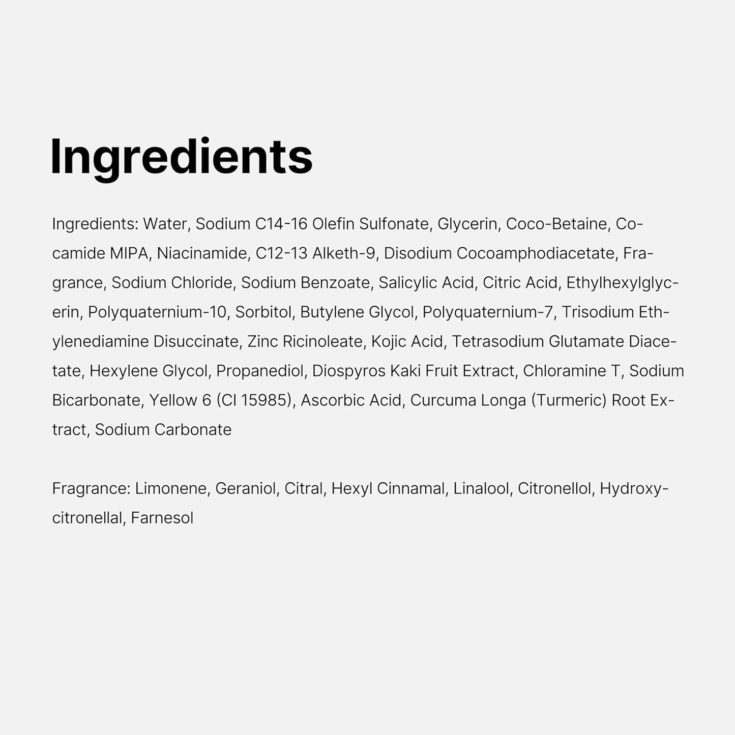 Kojic Acid Turmeric Vita Brightening Body Wash