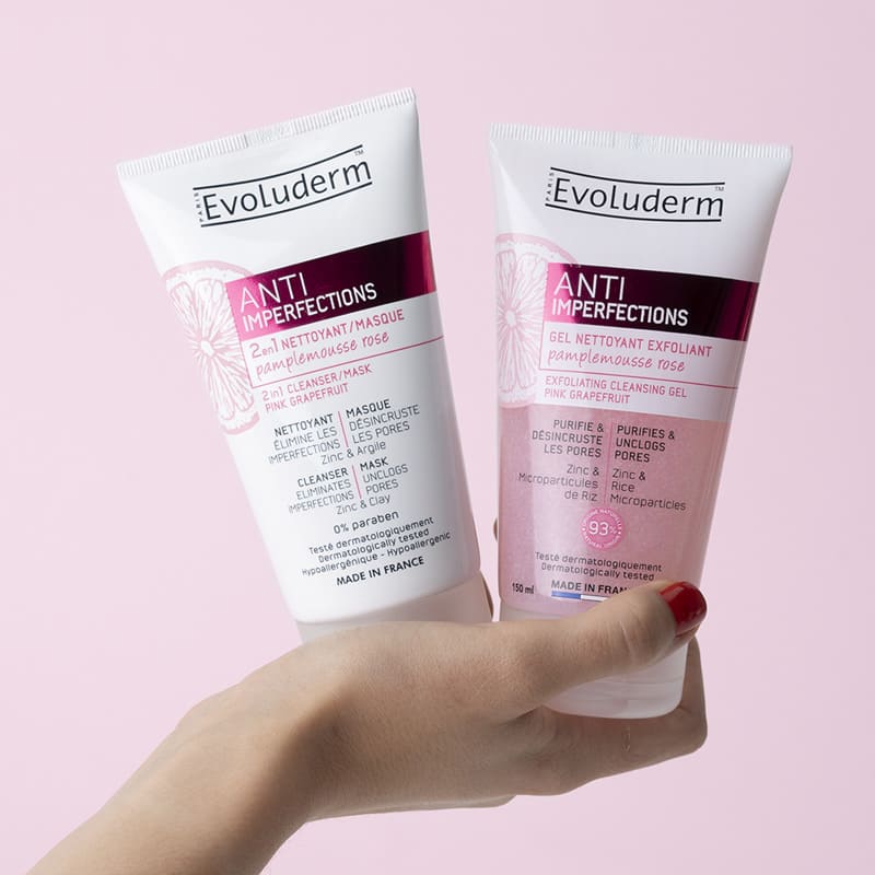 2 en 1 Nettoyant/Masque Anti-Imperfections