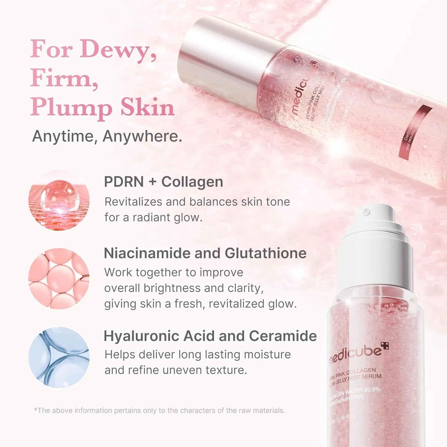 Pink PDRN Collagen Glow Jelly Mist Serum