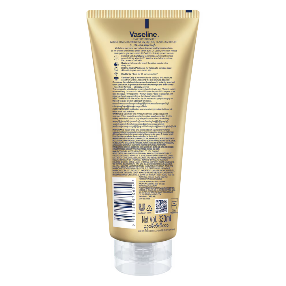 GLUTA-HYA SERUM BURST UV LOTION FLAWLESS BRIGHT