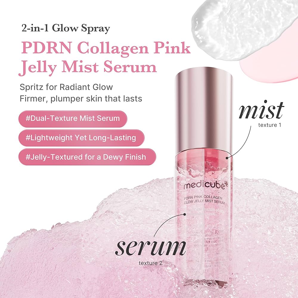 Pink PDRN Collagen Glow Jelly Mist Serum