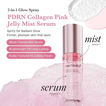 Pink PDRN Collagen Glow Jelly Mist Serum