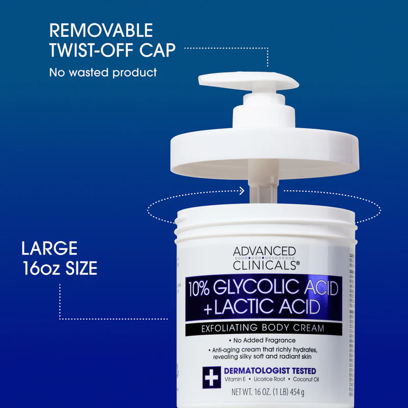 10% Glycolic + Lactic Acid Body Cream