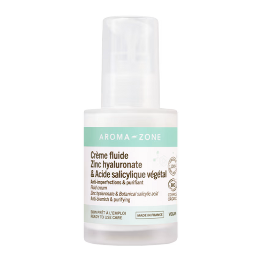 Crème fluide Zinc hyaluronate & Acide salicylique végétal