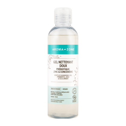 Gel nettoyant doux Prébiotique, Zinc & Concombre