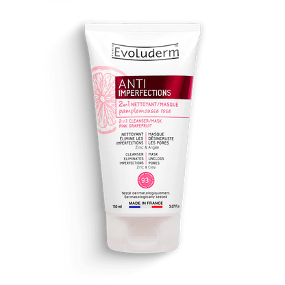 2 en 1 Nettoyant/Masque Anti-Imperfections