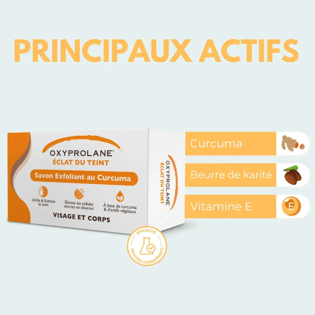 Savon Exfoliant au curcuma – OXYPROLANE® Éclat du teint