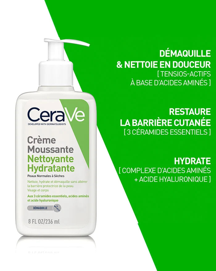 Crème Moussante Nettoyante Hydratante