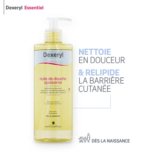 Huile de douche apaisante